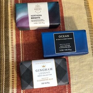 Bath & Body Works Mens Collection Ocean Gingham Northern Brights Cleansing Bar 3